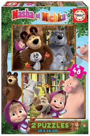 Puzzle Masha and the bear Educa 2x48 dielov od 4 rokov