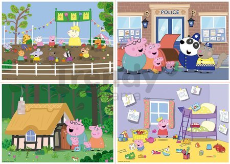 Puzzle Peppa Pig Multi 4 Junior Educa 20-40-60-80 dielov od 4 rokov