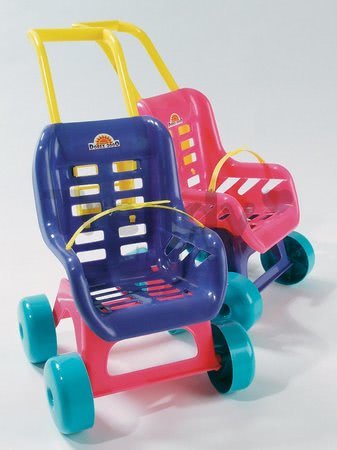 Kočík pre bábiku Bugy Dohány športový (48 cm rúčka) fialový/ružový od 18 mes