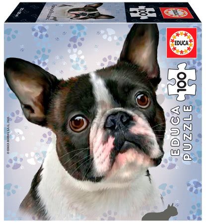 Puzzle Mini Box French Bulldog Educa 100 dielov od 6 rokov