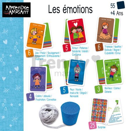 Náučná hra Les Émotions Educa Učíme sa emócie s obrázkami 55 dielov od 4 rokov