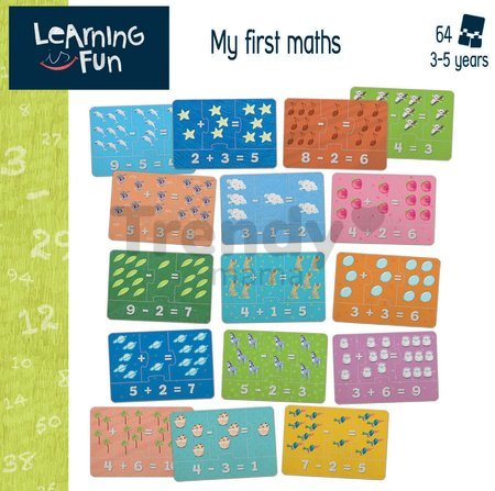Náučná hra pre najmenších My first Maths Educa Učíme sa matematiku s obrázkami 64 dielov od 4 rokov