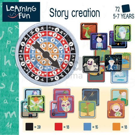Náučná hra pre najmenších Story Creation Educa Učíme sa vymýšľať rozprávky s obrázkami 72 dielov od 5 rokov