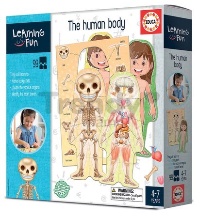 Náučná hra pre najmenších The Human Body Educa Učíme sa anatómiu ľudského tela s obrázkami 99 dielov od 4 rokov