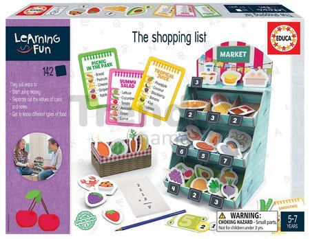 Náučná hra pre najmenších The Shopping List Educa Učíme sa nakupovať v obchode s obrázkami 142 dielov od 5 rokov