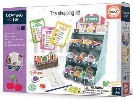 Náučná hra pre najmenších The Shopping List Educa Učíme sa nakupovať v obchode s obrázkami 142 dielov od 5 rokov