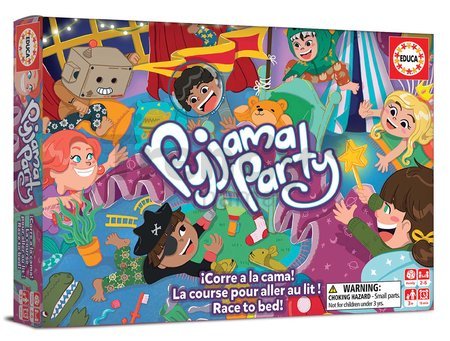 Spoločenská hra pre deti Pyjama Party Educa v angličtine Utekaj do postele!