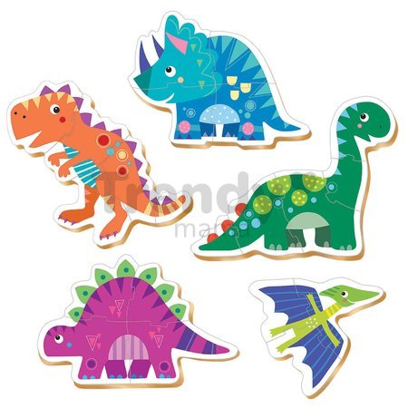 Puzzle pre najmenších Baby 5 Educa Dinosaurus od 24 mes