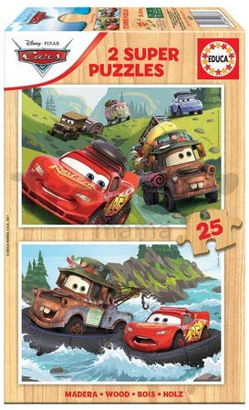 Drevené puzzle Cars 3 Educa 2x25 dielov od 4 rokov