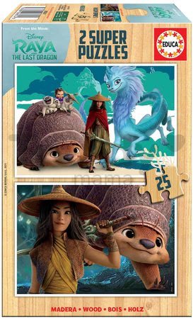 Drevené puzzle Raya and the Last Dragon Educa 2x25 dielov od 4 rokov