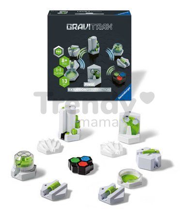 Sada interaktívnych doplnkov pre guľôčkové dráhy Extension Interaction Power GraviTrax 13 doplnkov s diaľkovým ovládačom od 8 rokov