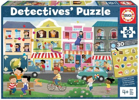 Puzzle mesto Detectives Busy Town Educa hľadaj 30 predmetov 50 dielne od 4 rokov