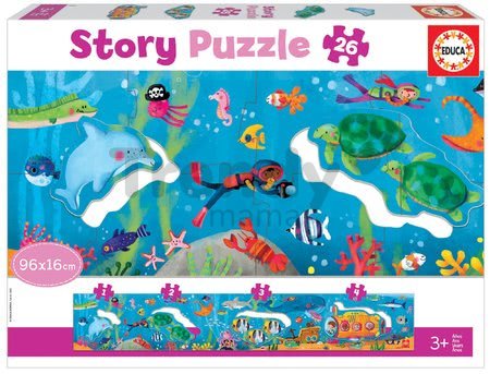 Puzzle pre najmenších Story Underwater World Educa rozprávka o podmorskom svete 26 dielov