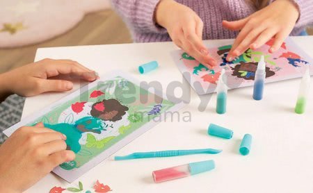 Kreatívne tvorenie Nature Friends Sand Art Educa lesná princezná pieskové obrázky s trblietkami od 7 rokov