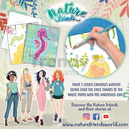 Kreatívne tvorenie Nature Friends Magic Watercolor Art Educa morská princezná s vodovými farbami od 7 rokov