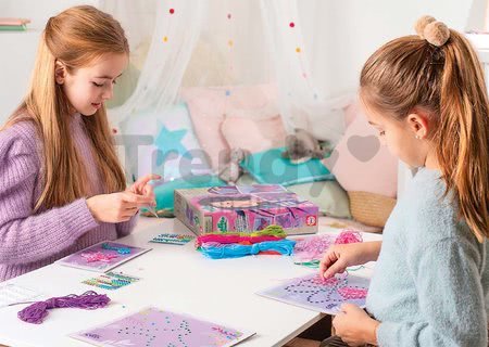 Kreatívne tvorenie Nature Friends String Art Educa prírodná princezná s vyšívaním a niťami a kamienkami od 7 rokov