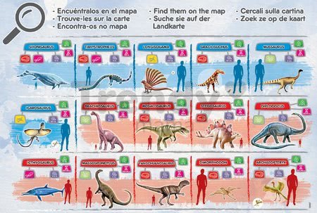 Puzzle mapa sveta Dinosaurs World Map Educa 150 dielov od 7 rokov