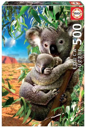 Puzzle Koala and Cub Educa 500 dielov a Fix lepidlo v balení od 11 rokov