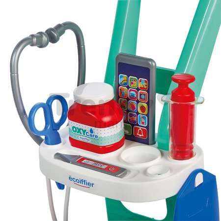 Lekársky vozík s kufríkom Medical Trolley Écoiffier s 12 zdravotníckymi doplnkami od 18 mes