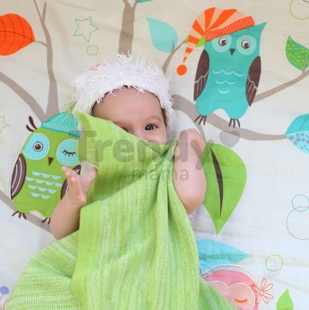 Pletená deka pre najmenších Joy toTs-smarTrike 100% prírodná bavlna zelená od 0 mesiacov