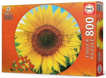 Puzzle Sunflower Round Educa 800 dielov a Fix lepidlo od 11 rokov