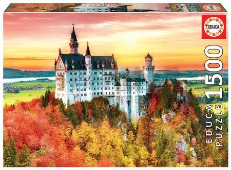 Puzzle Autumn in Neuschwanstein Educa 1500 dielov a Fix lepidlo od 11 rokov