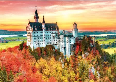 Puzzle Autumn in Neuschwanstein Educa 1500 dielov a Fix lepidlo od 11 rokov