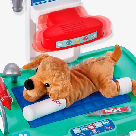 Zverolekársky vozík so psíkom Medical Écoiffier s infúziou a 15 doplnkami od 18 mes