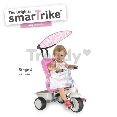 Trojkolka Recliner 4v1 smarTrike s polohovateľnou opierkou cyklámenovo-šedá od 6 mes