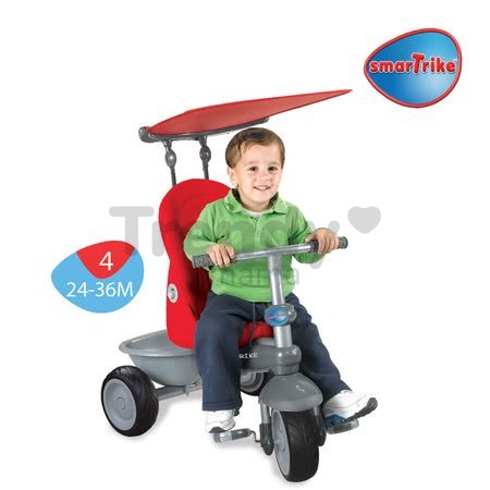 Trojkolka Recliner 4v1 smarTrike s polohovateľnou opierkou červeno-šedá od 6 mes