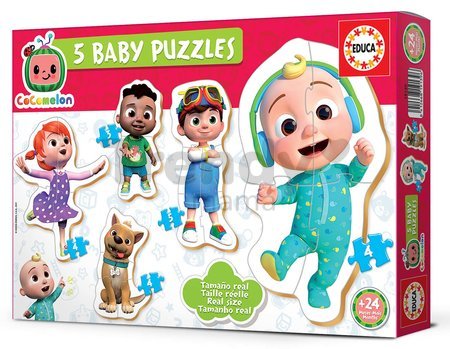 Puzzle pre najmenších Cocomelon Baby 5 Rozprávky Educa od 24 mes