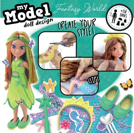 Kreatívne tvorenie Design Your Doll Fantasy World Educa vyrob si vlastné rozprávkové bábiky 5 modelov od 6 rokov