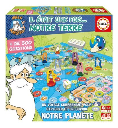 Spoločenská hra Hello Maestro Notre Terre-Le Jeu Educa vo francúzštine pre 2-6 hráčov  od 6 rokov