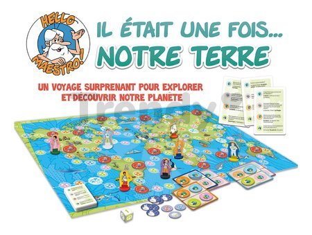 Spoločenská hra Hello Maestro Notre Terre-Le Jeu Educa vo francúzštine pre 2-6 hráčov  od 6 rokov