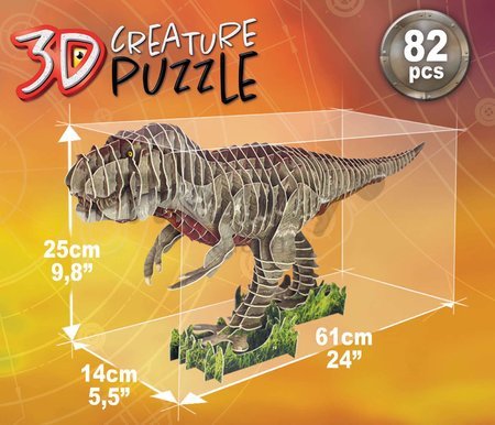 Puzzle dinosaurus Tyrannosaurus Rex 3D Creature Educa dĺžka 61 cm 82 dielov od 6 rokov