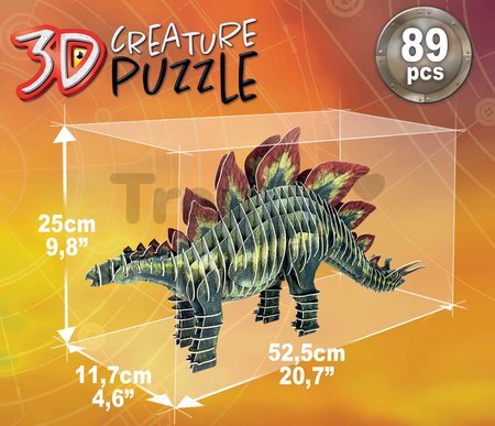 Puzzle dinosaurus Stegosaurus 3D Creature Educa 89 dielov od 6 rokov