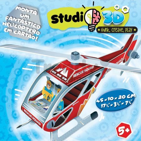 Puzzle dopravné prostriedky Helicopter 3D Studio Educa s plastovými šróbmi od 5 rokov