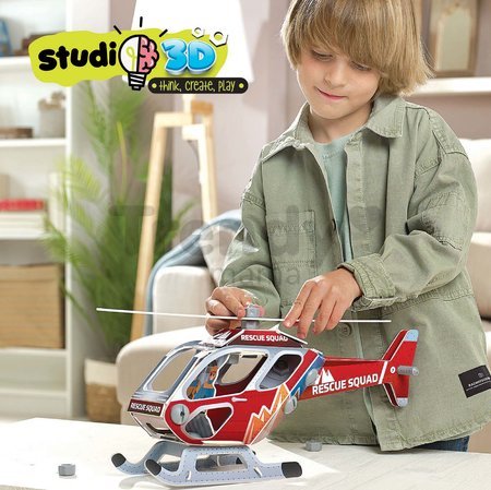 Puzzle dopravné prostriedky Helicopter 3D Studio Educa s plastovými šróbmi od 5 rokov