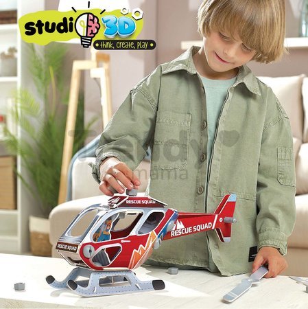Puzzle dopravné prostriedky Helicopter 3D Studio Educa s plastovými šróbmi od 5 rokov