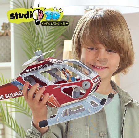 Puzzle dopravné prostriedky Helicopter 3D Studio Educa s plastovými šróbmi od 5 rokov