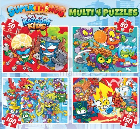 Puzzle Superthings Multi 4 Educa 50-80-100-150 dielov od 6 rokov