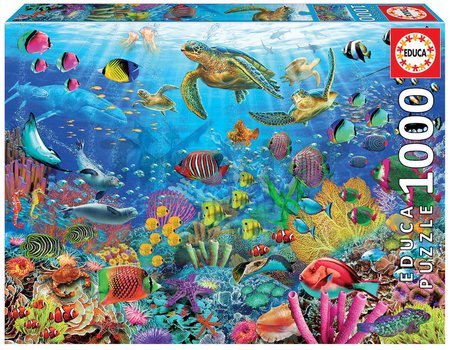 Puzzle Tropical Fantasy Turtles Educa 1000 dielov a Fix lepidlo