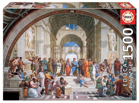 Puzzle School of Athens Raphael Educa 1500 dielov a Fix lepidlo