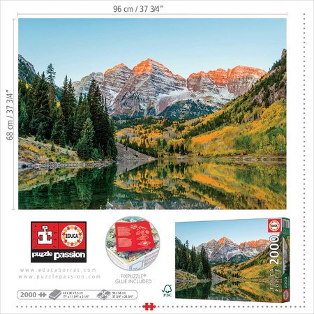 Puzzle Maroon Bells Educa 2000 dielov a Fix lepidlo