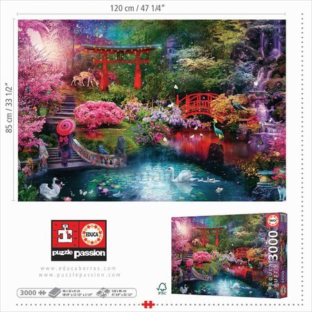 Puzzle Japanese Garden at Autumn Educa 3000 dielov