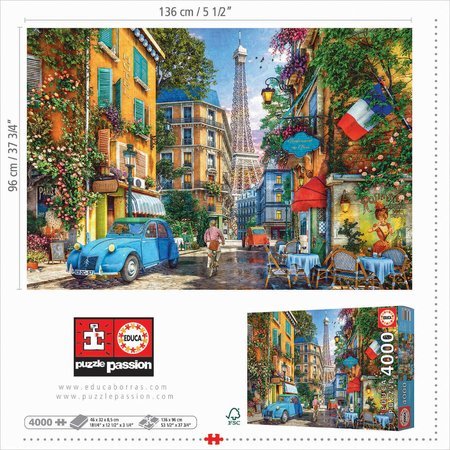 Puzzle Streets of Paris Educa 4000 dielov