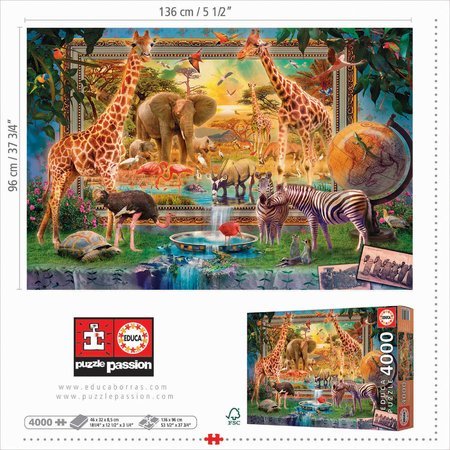 Puzzle Savana coming to life Educa 4000 dielov