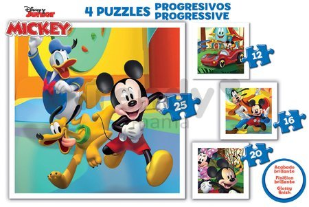 Puzzle Mickey & Friends Progressive Educa 12-16-20-25 dielov