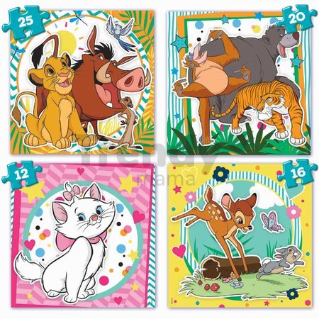 Puzzle Disney Animals v kufríku Progressive Educa 12-16-20-25 dielne