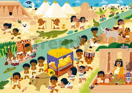 Puzzle vzdelávacie Egypt Happy Learning Educa 150 dielov s aktivitami v španielčine od 6 rokov